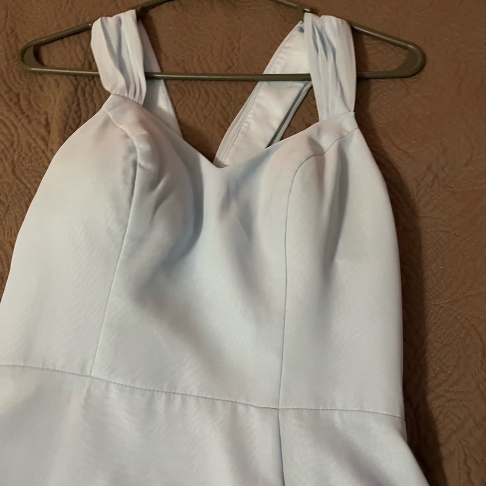 Azazie A2 Sky Blue Chiffon dress. Worn once. No stains,no tears/pulls.looks new.